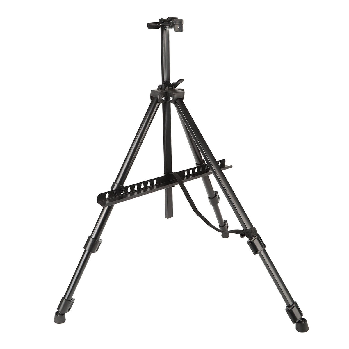 Artist Easel Stand Ferroalloy Adjustable Folding Tripod Display Easel for Drawing Painting Black