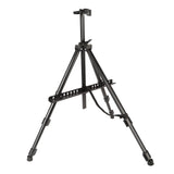 Artist Easel Stand Ferroalloy Adjustable Folding Tripod Display Easel for Drawing Painting Black
