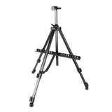 Artist Easel Stand Ferroalloy Adjustable Folding Tripod Display Easel for Drawing Painting Black - Top-Down View