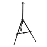 Artist Easel Stand Ferroalloy Adjustable Folding Tripod Display Easel for Drawing Painting Black - Rear View