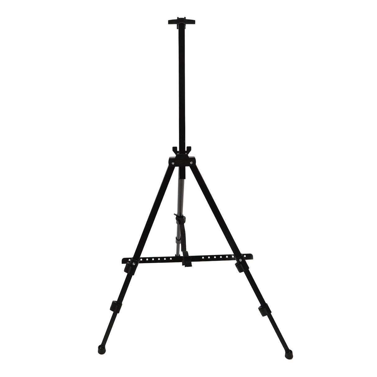 Artist Easel Stand Ferroalloy Adjustable Folding Tripod Display Easel for Drawing Painting Black