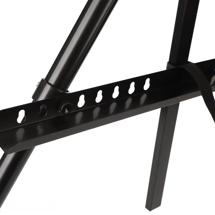 Artist Easel Stand Ferroalloy Adjustable Folding Tripod Display Easel for Drawing Painting Black