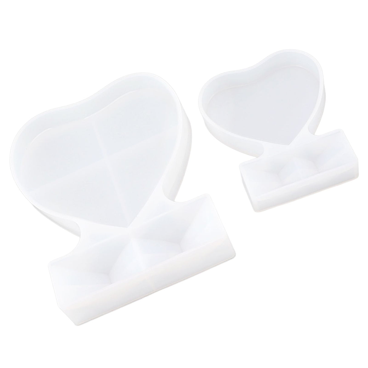 2PCS Heart Shape Photo Frame Mold Silicone Picture Mold DIY Personalized Photo Frame Mold for Home Decoration