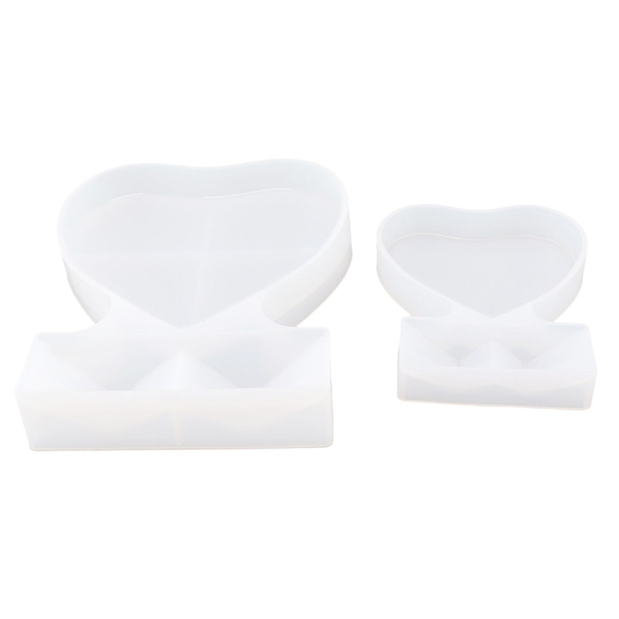 2PCS Heart Shape Photo Frame Mold Silicone Picture Mold DIY Personalized Photo Frame Mold for Home Decoration