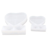 2PCS Heart Shape Photo Frame Mold Silicone Picture Mold DIY Personalized Photo Frame Mold for Home Decoration - Top-Down View