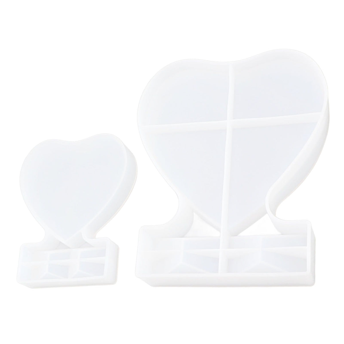 2PCS Heart Shape Photo Frame Mold Silicone Picture Mold DIY Personalized Photo Frame Mold for Home Decoration