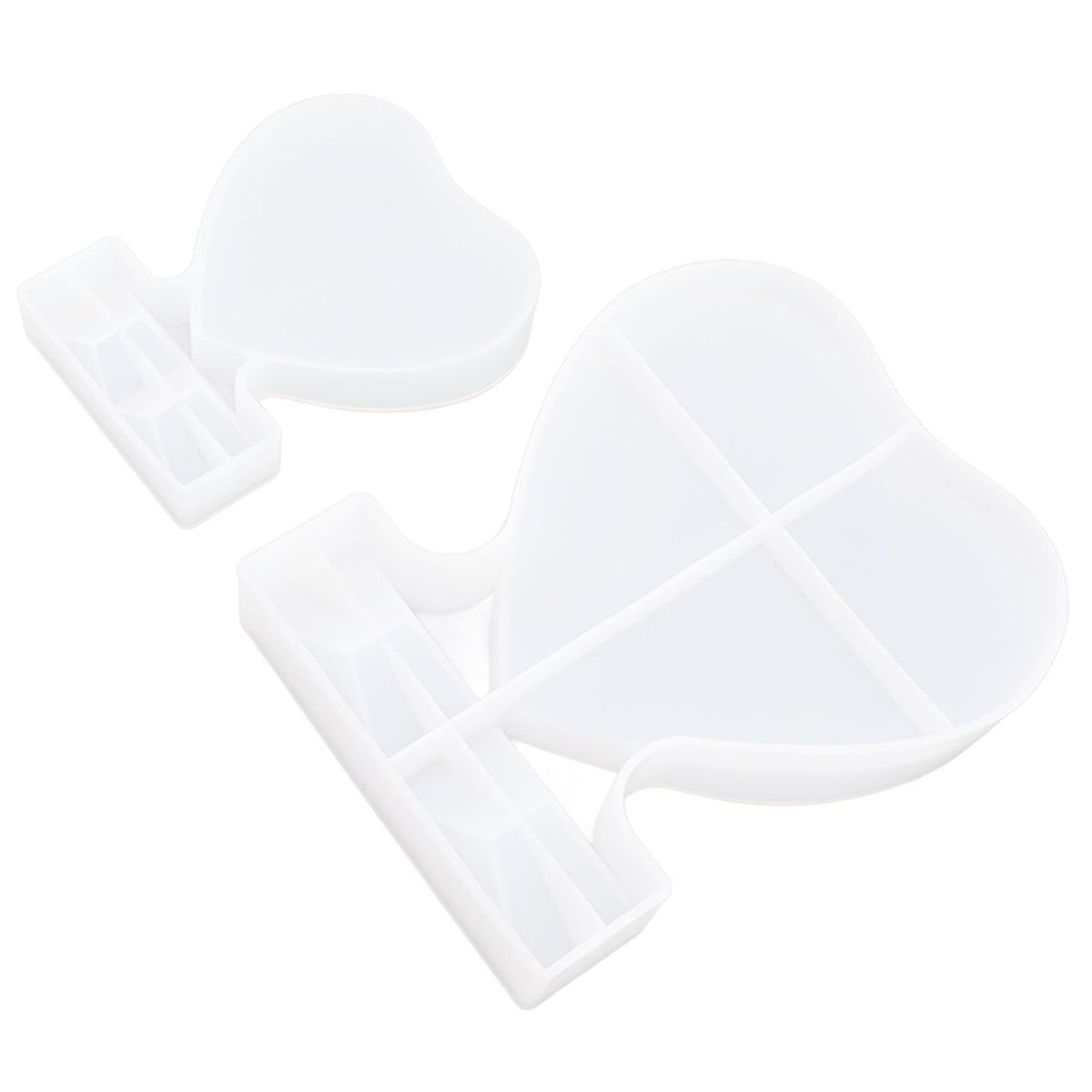 2PCS Heart Shape Photo Frame Mold Silicone Picture Mold DIY Personalized Photo Frame Mold for Home Decoration