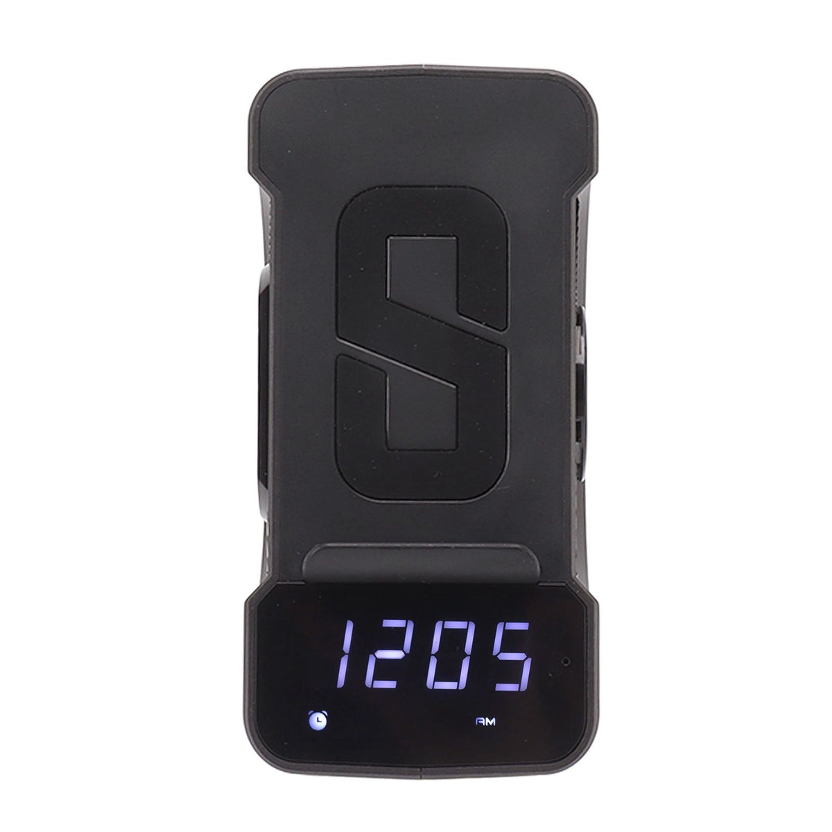 3 in 1 Bluetooth Speaker PC ABS Alarm Clock with Wireless Charging for Bedside 10W Grey