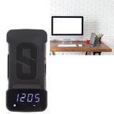 3 in 1 Bluetooth Speaker PC ABS Alarm Clock with Wireless Charging for Bedside 10W Grey - Extra Image