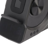 3 in 1 Bluetooth Speaker PC ABS Alarm Clock with Wireless Charging for Bedside 10W Grey - Extra Image