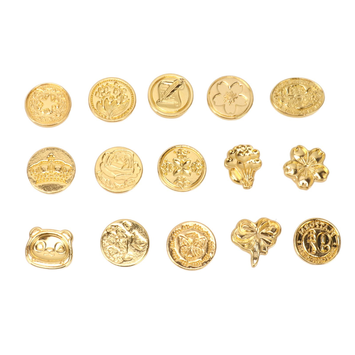 15pcs Wax Sealing Stamp Set Creative Special Shaped Sealing Wax Stamp Heads for Cards Envelopes Invitations Gift Packaging