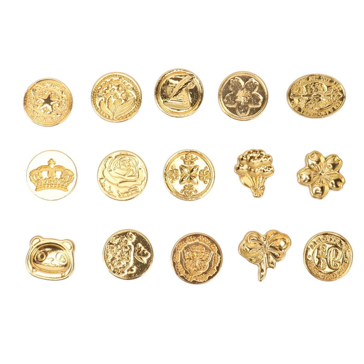 15pcs Wax Sealing Stamp Set Creative Special Shaped Sealing Wax Stamp Heads for Cards Envelopes Invitations Gift Packaging