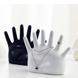 Ring Hand Holder All Round Display Fade Resistant Exquisite Hand Jewelry Display Stand for Bracelets Watches White