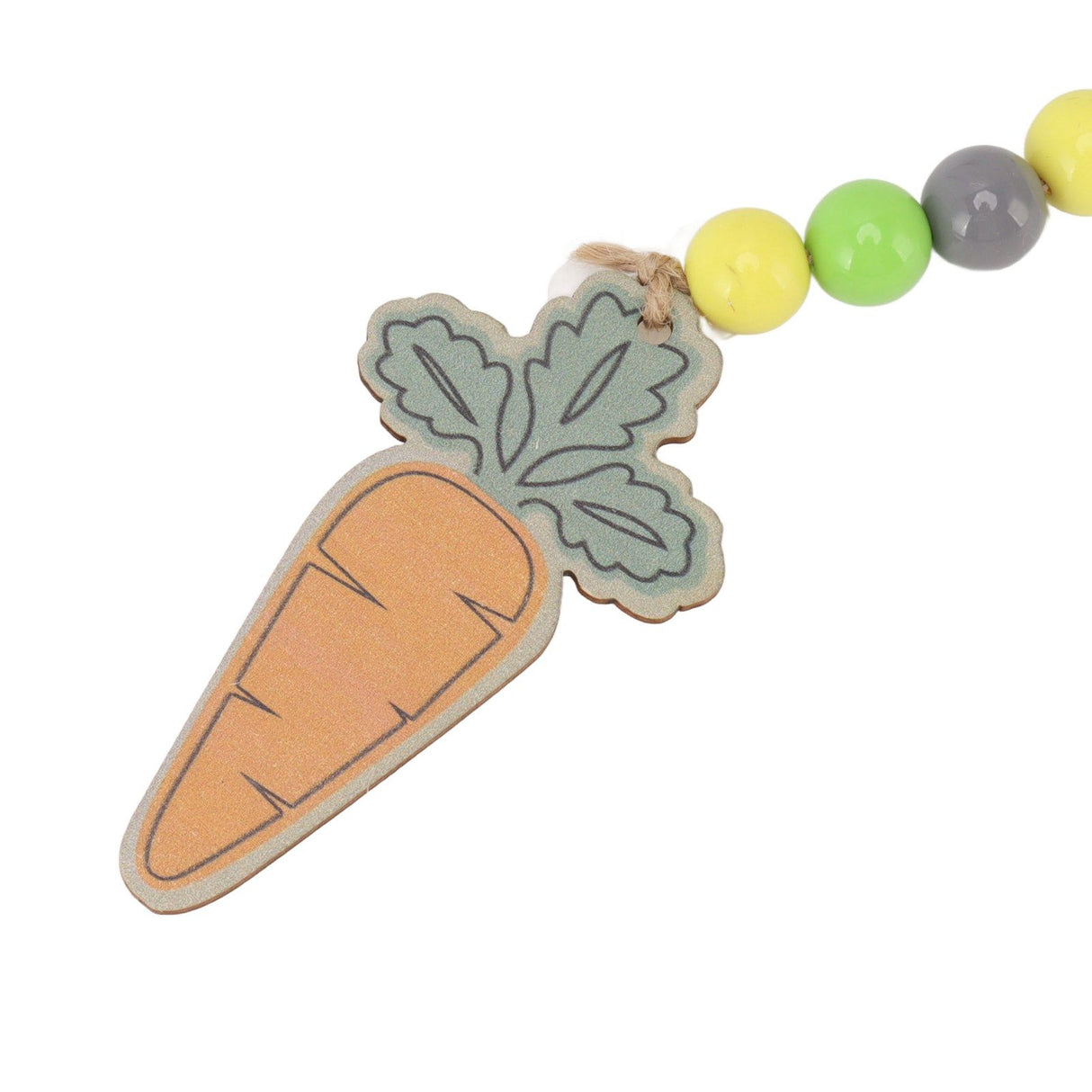 Easter Tiered Tray Decor Bunny Carrot String Bead Rolling Pin Ladder Wooden Easter Tray Decoration