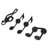 4Pcs Unique Iron Black Music Note Wall Sconce Candle Holder Wall Mount Hanging Tea Light Candle Decor