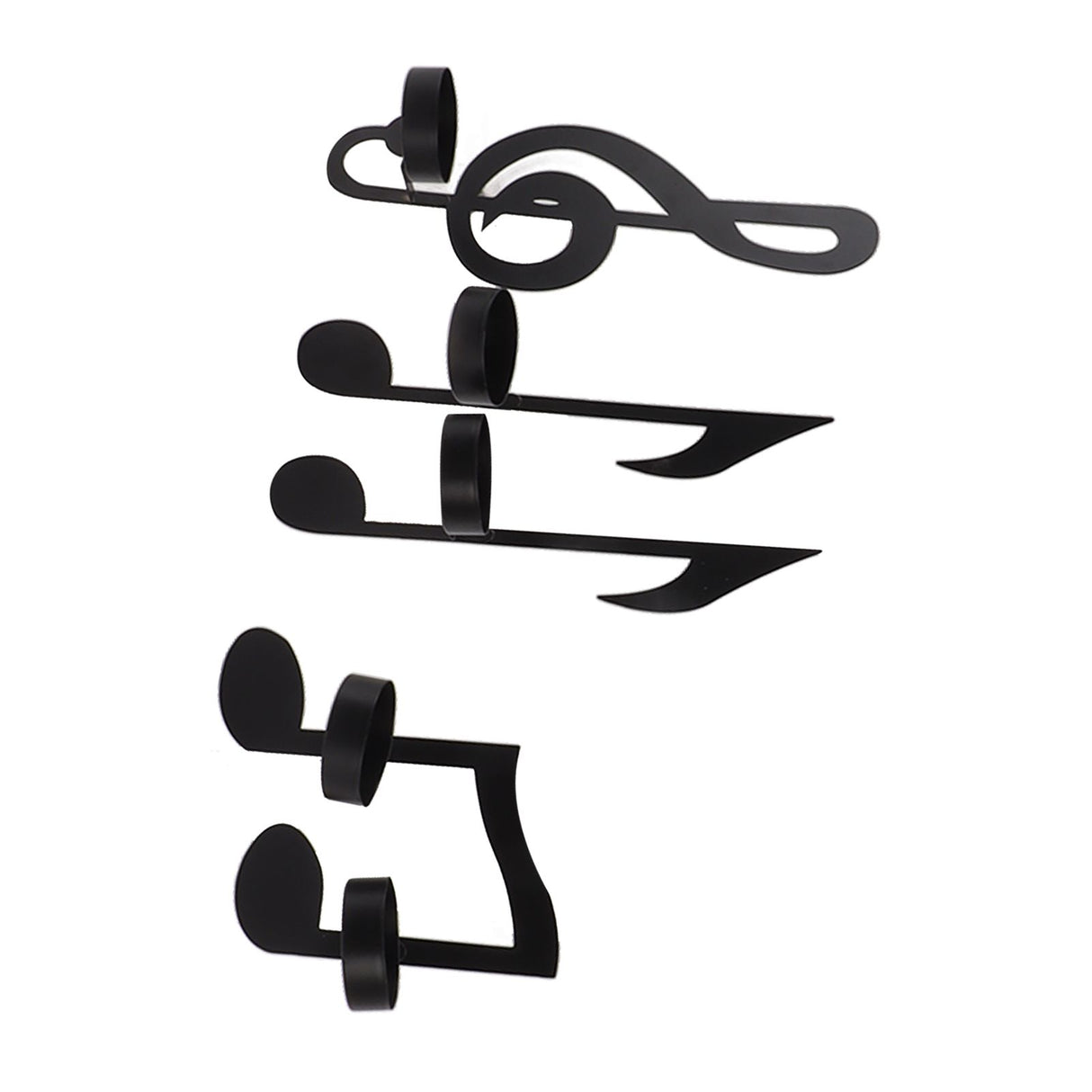 4Pcs Unique Iron Black Music Note Wall Sconce Candle Holder Wall Mount Hanging Tea Light Candle Decor