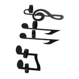 4Pcs Unique Iron Black Music Note Wall Sconce Candle Holder Wall Mount Hanging Tea Light Candle Decor