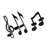 4Pcs Unique Iron Black Music Note Wall Sconce Candle Holder Wall Mount Hanging Tea Light Candle Decor - Top-Down View