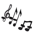 4Pcs Unique Iron Black Music Note Wall Sconce Candle Holder Wall Mount Hanging Tea Light Candle Decor - 45-Degree Angle
