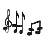 4Pcs Unique Iron Black Music Note Wall Sconce Candle Holder Wall Mount Hanging Tea Light Candle Decor - Rear View