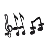 4Pcs Unique Iron Black Music Note Wall Sconce Candle Holder Wall Mount Hanging Tea Light Candle Decor