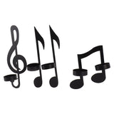 4Pcs Unique Iron Black Music Note Wall Sconce Candle Holder Wall Mount Hanging Tea Light Candle Decor