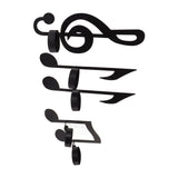 4Pcs Unique Iron Black Music Note Wall Sconce Candle Holder Wall Mount Hanging Tea Light Candle Decor