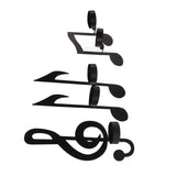 4Pcs Unique Iron Black Music Note Wall Sconce Candle Holder Wall Mount Hanging Tea Light Candle Decor