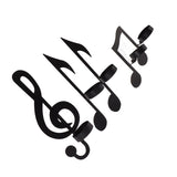 4Pcs Unique Iron Black Music Note Wall Sconce Candle Holder Wall Mount Hanging Tea Light Candle Decor