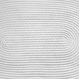 Bedroom Carpet Hand Woven Bedside Rug Study Living Room Oval Carpet Pure Color Floor Mat White