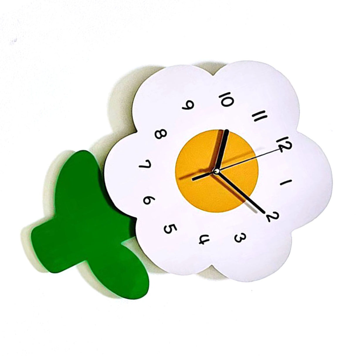Flower Shaped Wall Clocks for Kids Cartoon Cute Exquisite Silent Wall Clock for Living Rooms Offices 20x30cm/7.9x11.8in