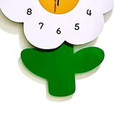 Flower Shaped Wall Clocks for Kids Cartoon Cute Exquisite Silent Wall Clock for Living Rooms Offices 20x30cm/7.9x11.8in