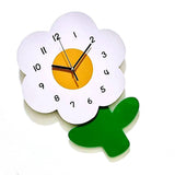 Flower Shaped Wall Clocks for Kids Cartoon Cute Exquisite Silent Wall Clock for Living Rooms Offices 30x40cm/11.8x15.7in
