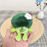 Plush Pendant Cute Broccoli Shape Stuffed Toy PP Cotton Vegetable Pendant for Keychain Keyring Bag Large - 45-Degree Angle