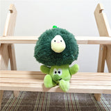 Plush Pendant Cute Broccoli Shape Stuffed Toy PP Cotton Vegetable Pendant for Keychain Keyring Bag Small - 45-Degree Angle