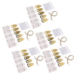 24 Set Baby Bottle Opener Zinc Alloy Cute Baby Bottle Shaped Bottle Opener Baby Shower Return Gift for Baby Shower Party Golden - Front View