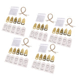 24 Set Baby Bottle Opener Zinc Alloy Cute Baby Bottle Shaped Bottle Opener Baby Shower Return Gift for Baby Shower Party Golden - Side View