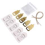 24 Set Baby Bottle Opener Zinc Alloy Cute Baby Bottle Shaped Bottle Opener Baby Shower Return Gift for Baby Shower Party Golden - Low Angle