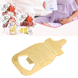 24 Set Baby Bottle Opener Zinc Alloy Cute Baby Bottle Shaped Bottle Opener Baby Shower Return Gift for Baby Shower Party Golden - Extra Image