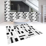 27PCS Kitchen Wallpaper Tile Self Adhesive PVC Wear Resistant White Black Faux Brick for Home Bathroom - Extra Image