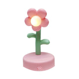 Table Lamp Cute Flower Night Light Portable Desk Lamp Decorative for Office Dorm Decor Pink - Top-Down View
