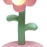 Table Lamp Cute Flower Night Light Portable Desk Lamp Decorative for Office Dorm Decor Pink