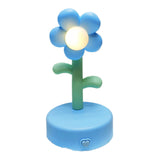 Table Lamp Cute Flower Night Light Portable Desk Lamp Decorative for Office Dorm Decor Blue