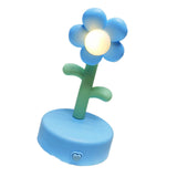 Table Lamp Cute Flower Night Light Portable Desk Lamp Decorative for Office Dorm Decor Blue - Side View