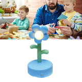 Table Lamp Cute Flower Night Light Portable Desk Lamp Decorative for Office Dorm Decor Blue