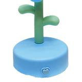 Table Lamp Cute Flower Night Light Portable Desk Lamp Decorative for Office Dorm Decor Blue
