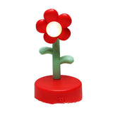 Table Lamp Cute Flower Night Light Portable Desk Lamp Decorative for Office Dorm Decor Red