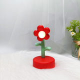 Table Lamp Cute Flower Night Light Portable Desk Lamp Decorative for Office Dorm Decor Red - 45-Degree Angle