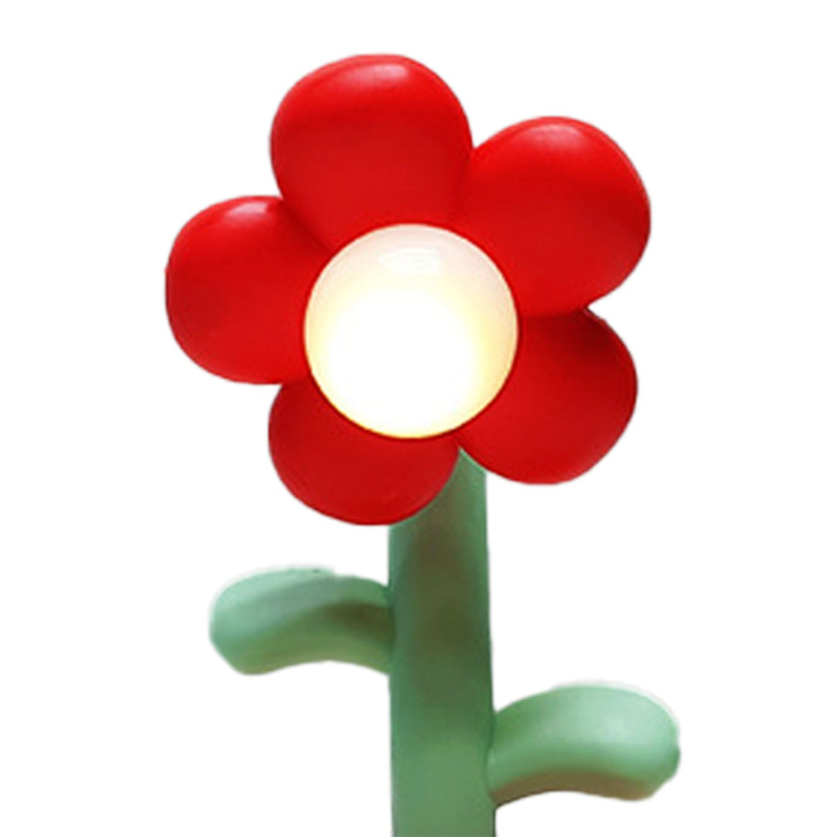 Table Lamp Cute Flower Night Light Portable Desk Lamp Decorative for Office Dorm Decor Red