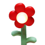 Table Lamp Cute Flower Night Light Portable Desk Lamp Decorative for Office Dorm Decor Red - Close-Up Angle